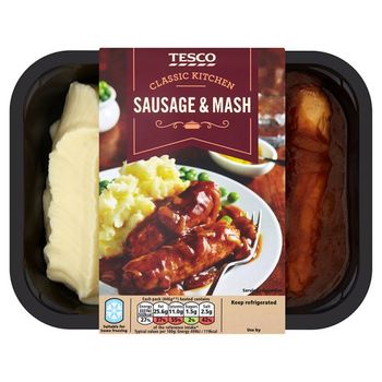 Tesco Classic Kitchen Sausage And Mash