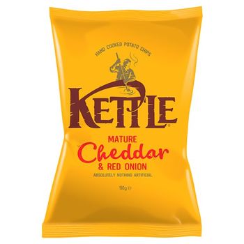 Kettle Chips Mature Cheddar And Red Onion Crisps 